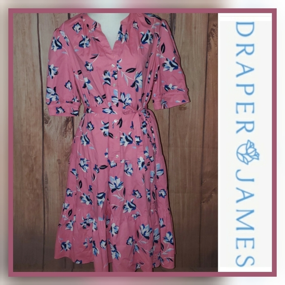 Draper James Dresses & Skirts - DRAPER JAMES Floral Midi Dress w/ Belt